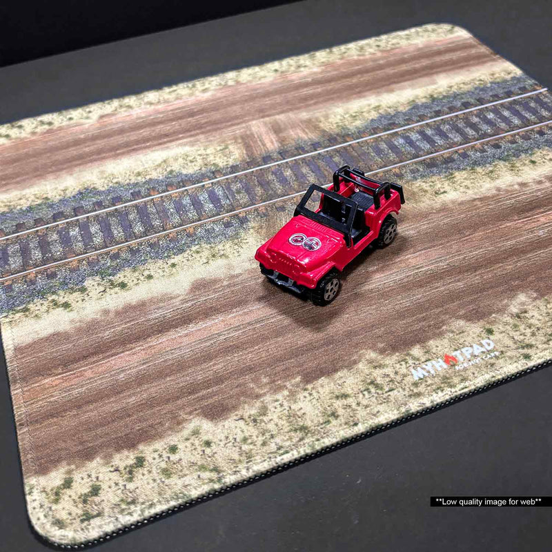 MYHOTPAD Dirt Road Diorama Desktop Mat Diecast 1:64