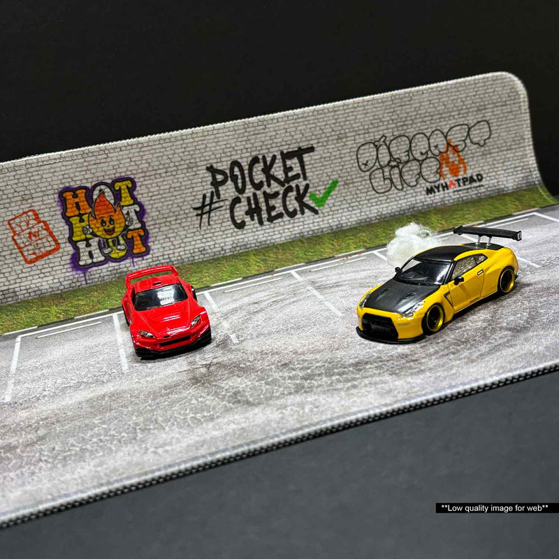 MYHOTPAD Parking Pocket Check Diorama Desktop Mat Diecast 1:64