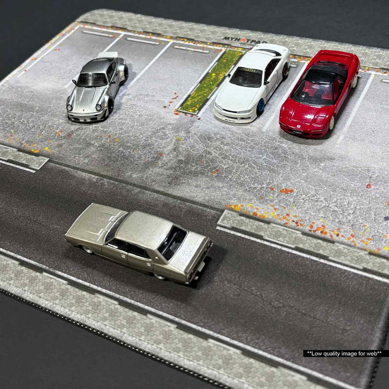 MYHOTPAD Autumn Parking Diorama Desktop Mat Diecast 1:64