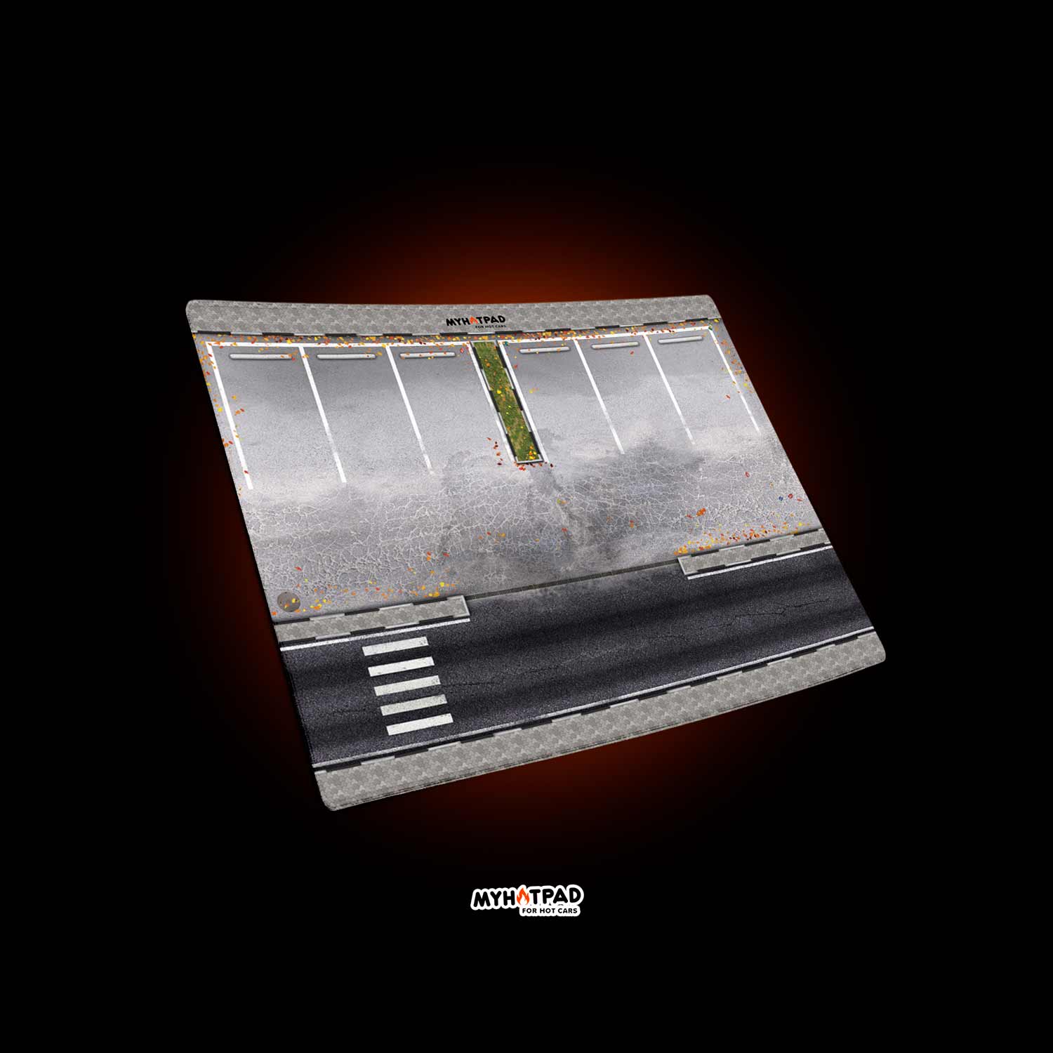 MYHOTPAD Autumn Parking Diorama Desktop Mat Diecast 1:64