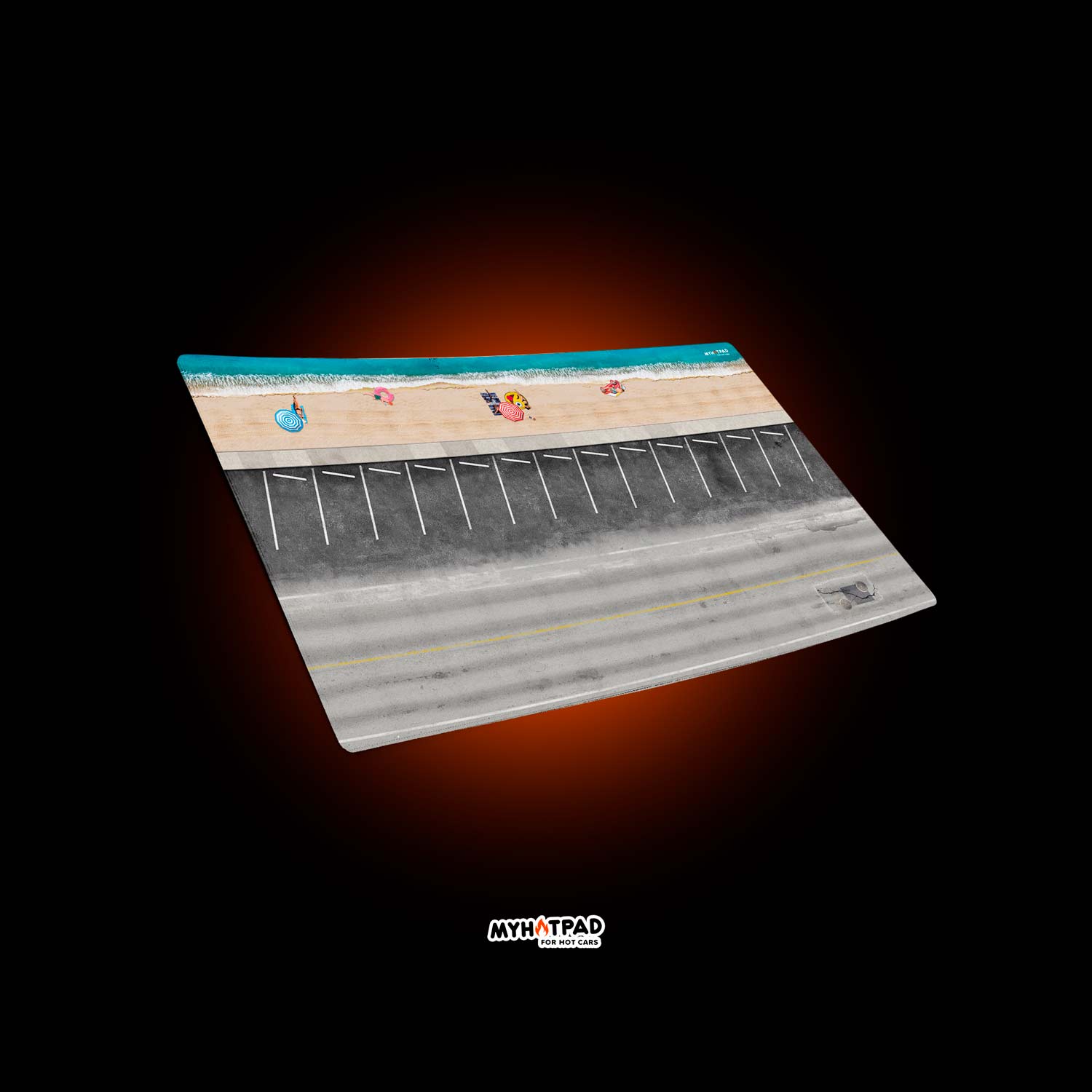 MYHOTPAD Beach Parking v2 Medium Diorama Desktop Mat Diecast 1:64