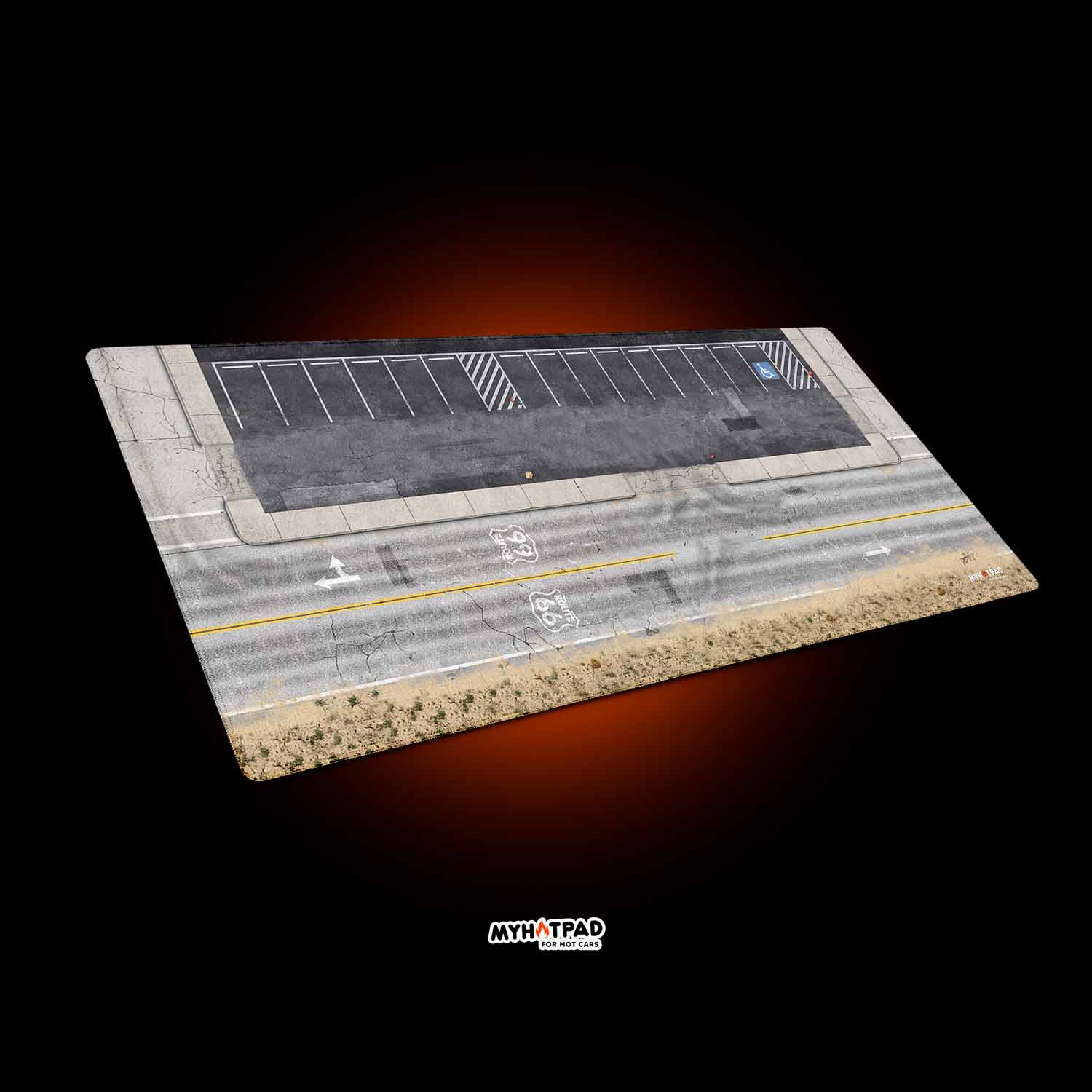 MYHOTPAD ルート66 ジオラマ デスクトップマット ダイキャスト 1:64