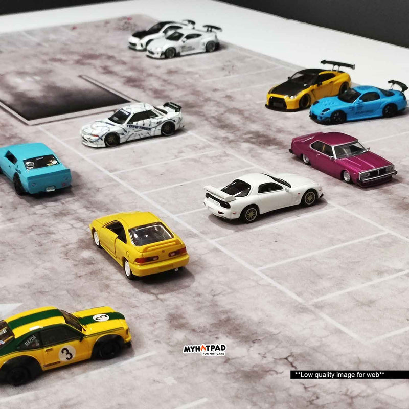 MYHOTPAD OLD PARKING LOT Diorama Desktop Mat Diecast 1:64
