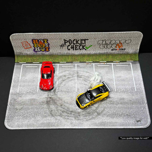 MYHOTPAD Parking Pocket Check Diorama Desktop Mat Diecast 1:64