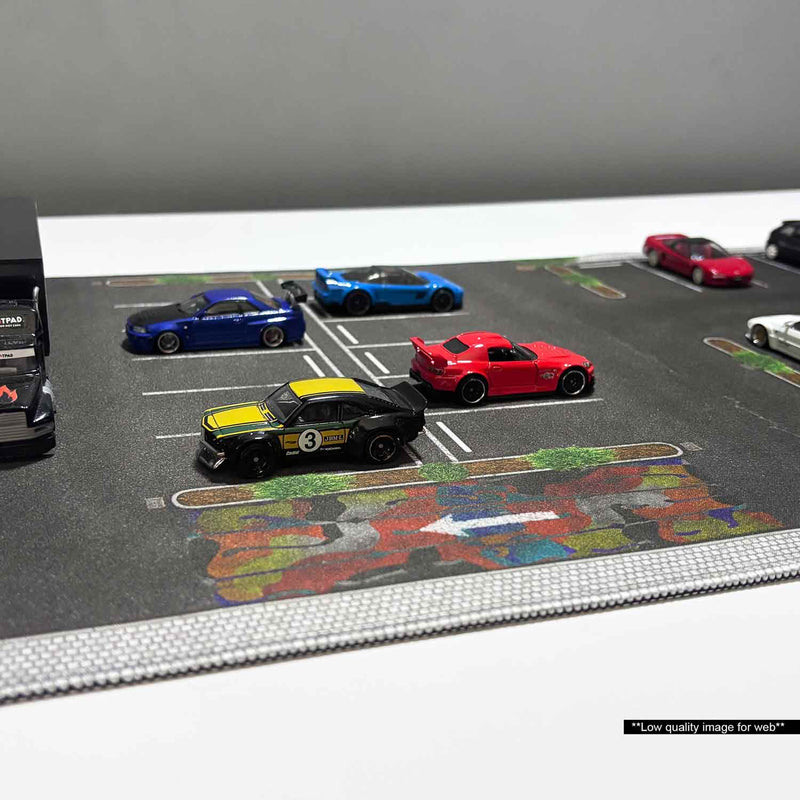 MYHOTPAD Parking v4 Medium Diorama Desktop Mat Diecast 1:64