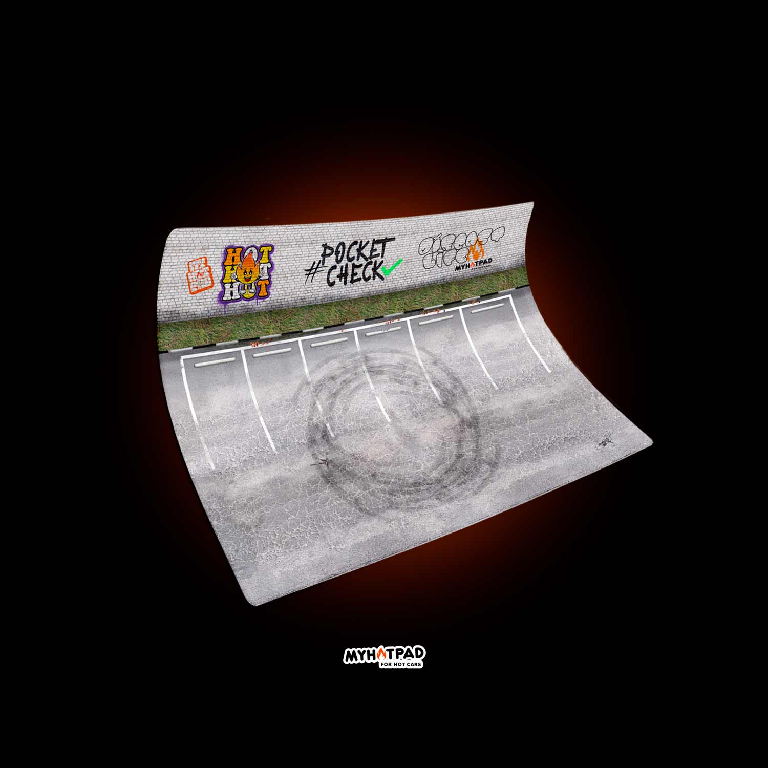 MYHOTPAD Parking Pocket Check Diorama Desktop Mat Diecast 1:64