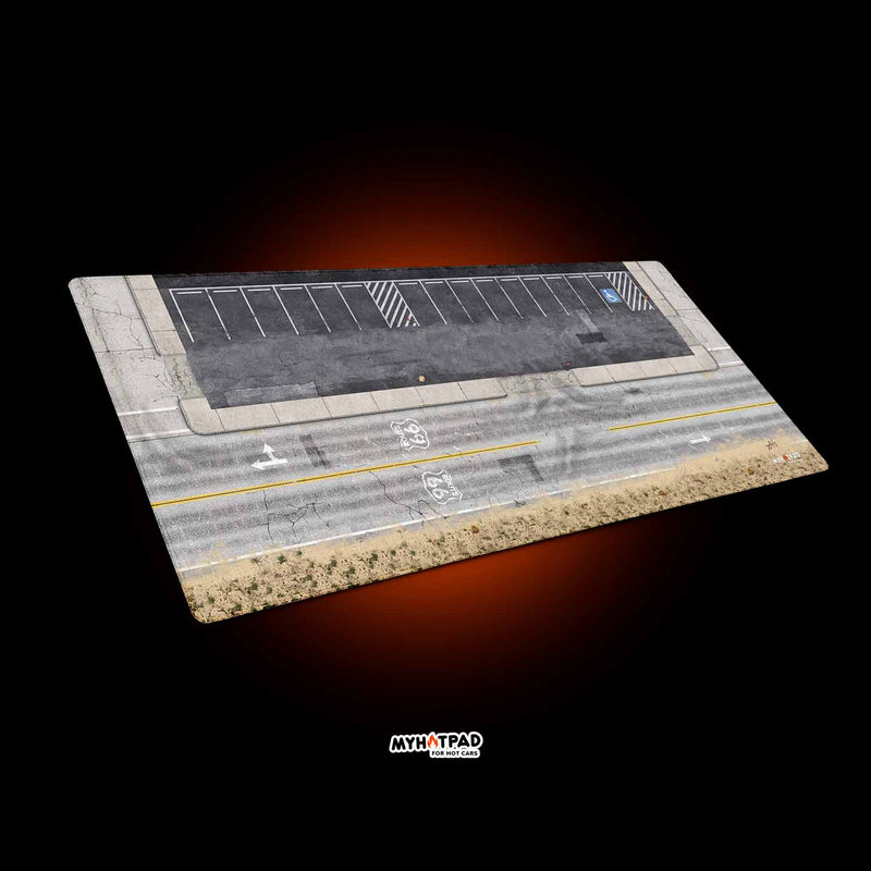 MYHOTPAD ルート66 ジオラマ デスクトップマット ダイキャスト 1:64