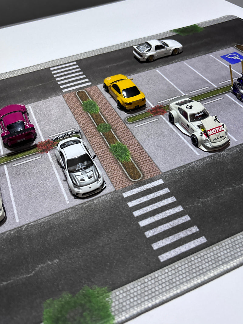 MYHOTPAD Parking v3 Medium Diorama Desktop Mat Diecast 1:64