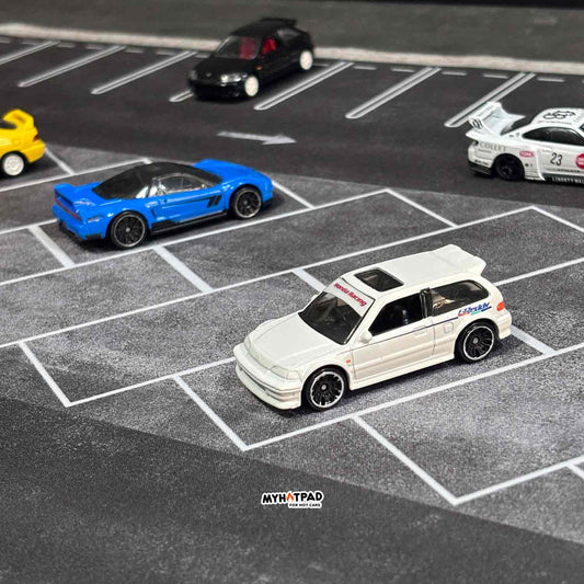 MYHOTPAD Parking lot OSK V1 Diorama Desktop Mat Diecast 1:64