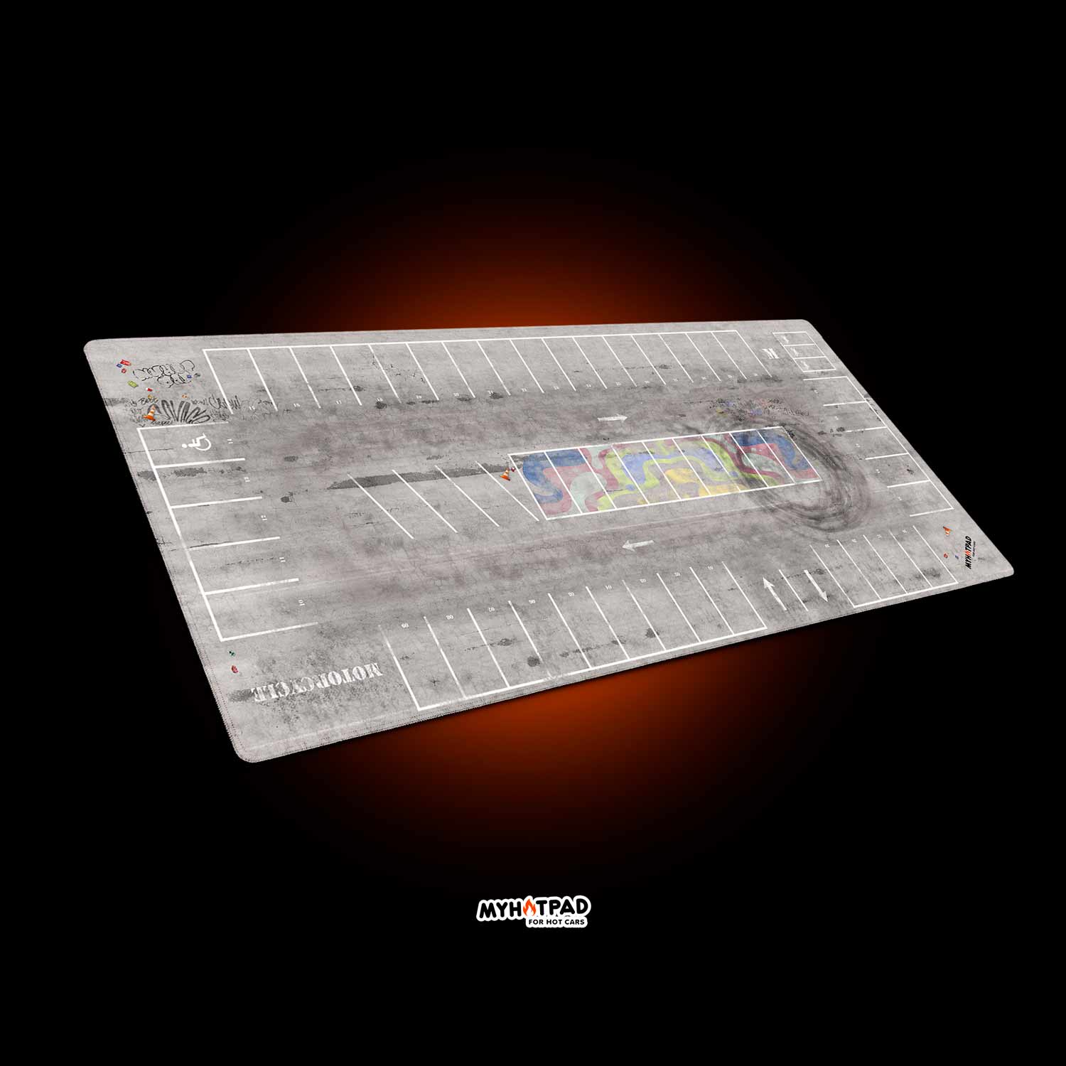 MYHOTPAD Parking lot urban st v2 Diorama Desktop Mat Diecast 1:64