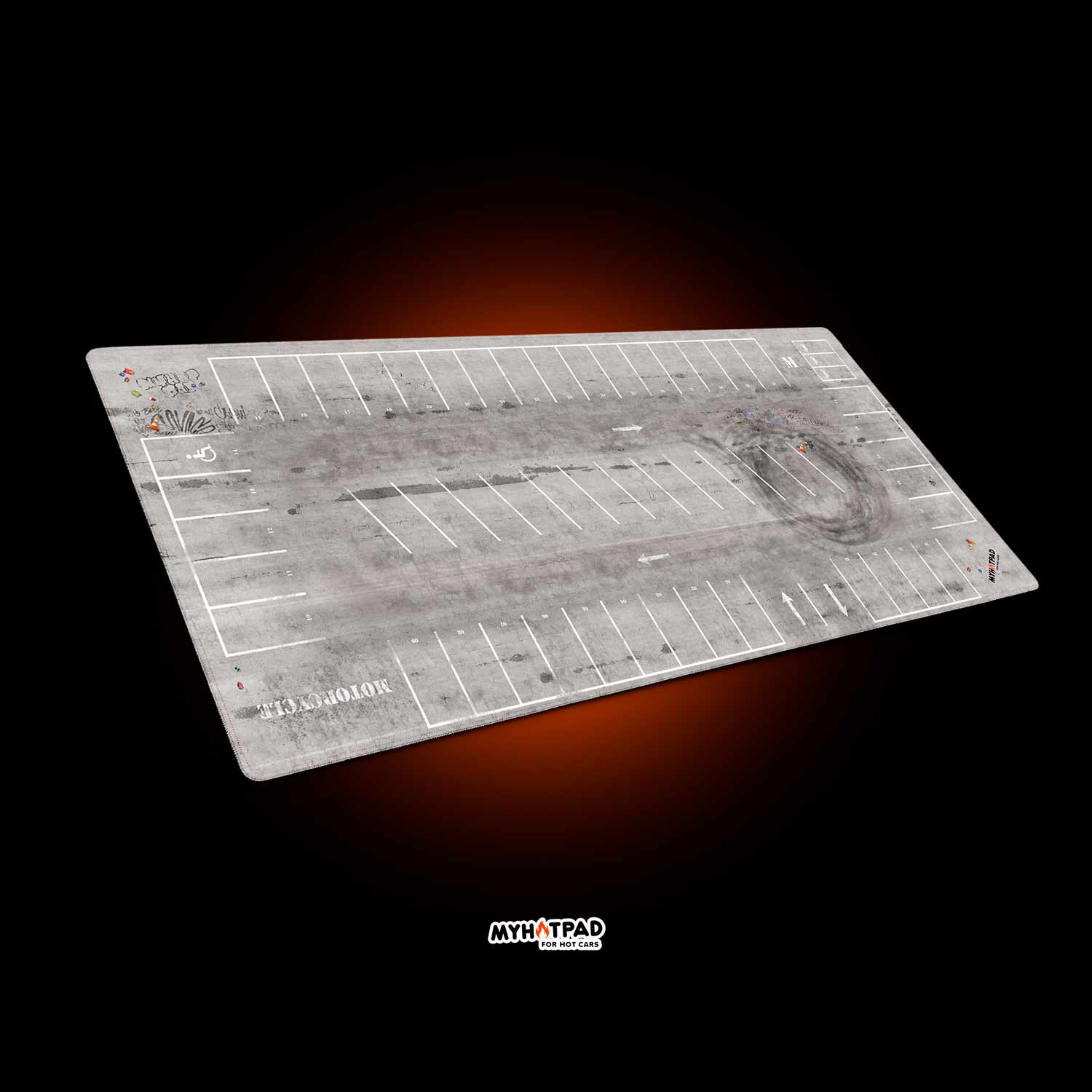 MYHOTPAD Parking lot urban st v1 Diorama Desktop Mat Diecast 1:64